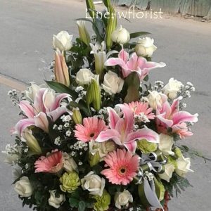 กระเช้าดอกไม้ b001