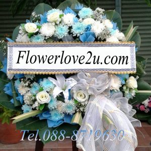 พวงหรีดดอกไม้ ราคาประหยัด ส่งฟรี - ร้านดอกไม้ flowerlove2u